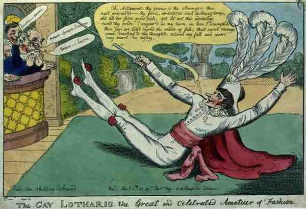 "The Gay Lothario, the Great and Celebrated Amateur of Fashion", pub. av Thomas Tegg av English School