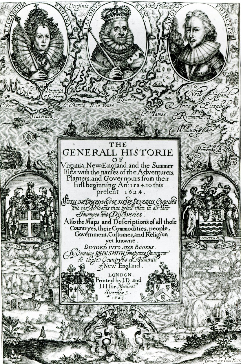 The General Histoire of Virginia, New England and the Summer Isles, 1624 av English School