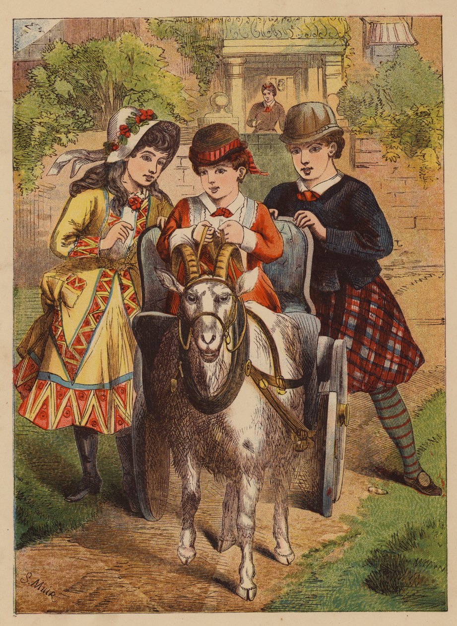 Geitesjeselong (fargelitografi) av English School