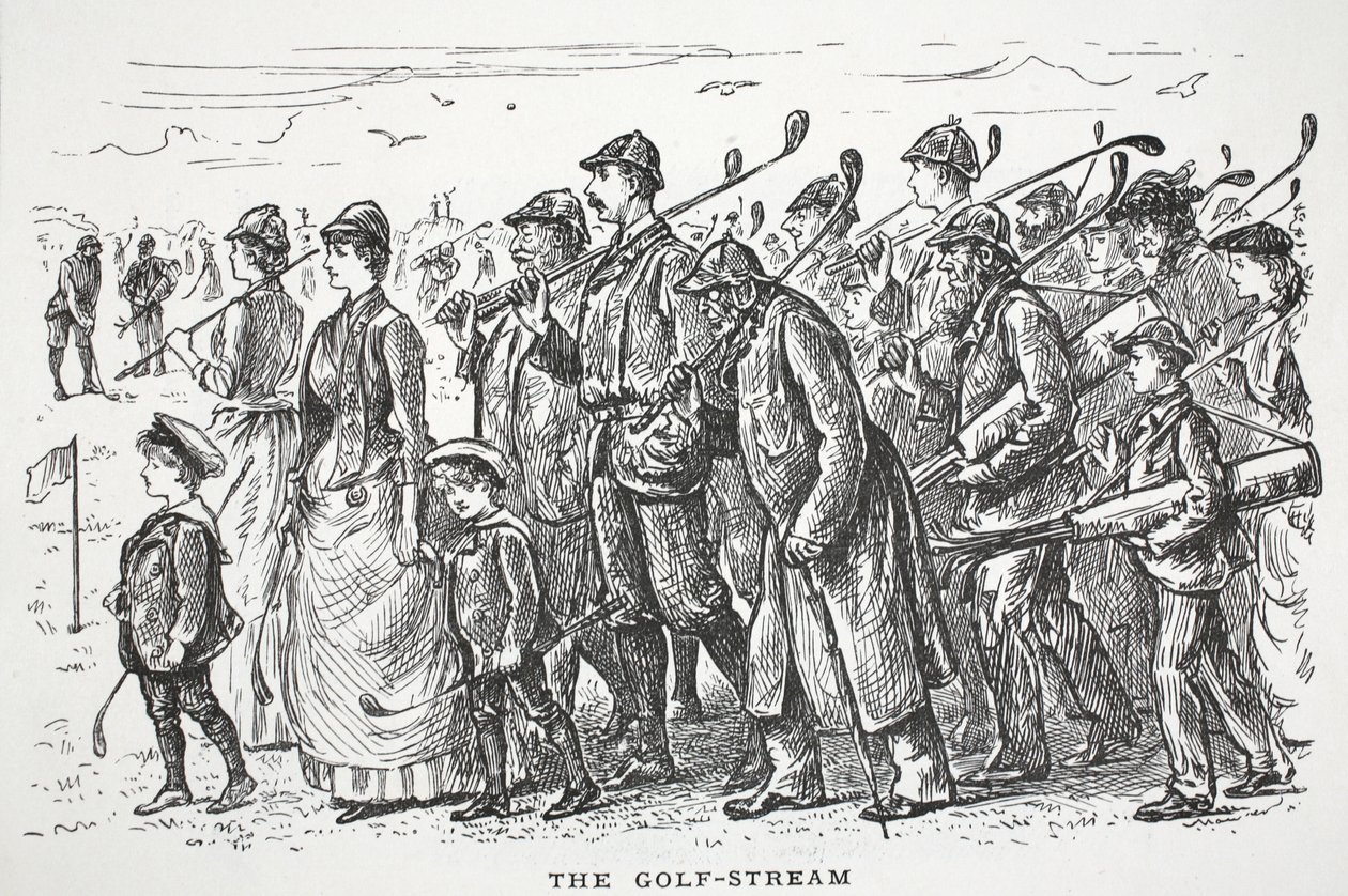 The Golf-Stream, illustrasjon fra Punch av English School