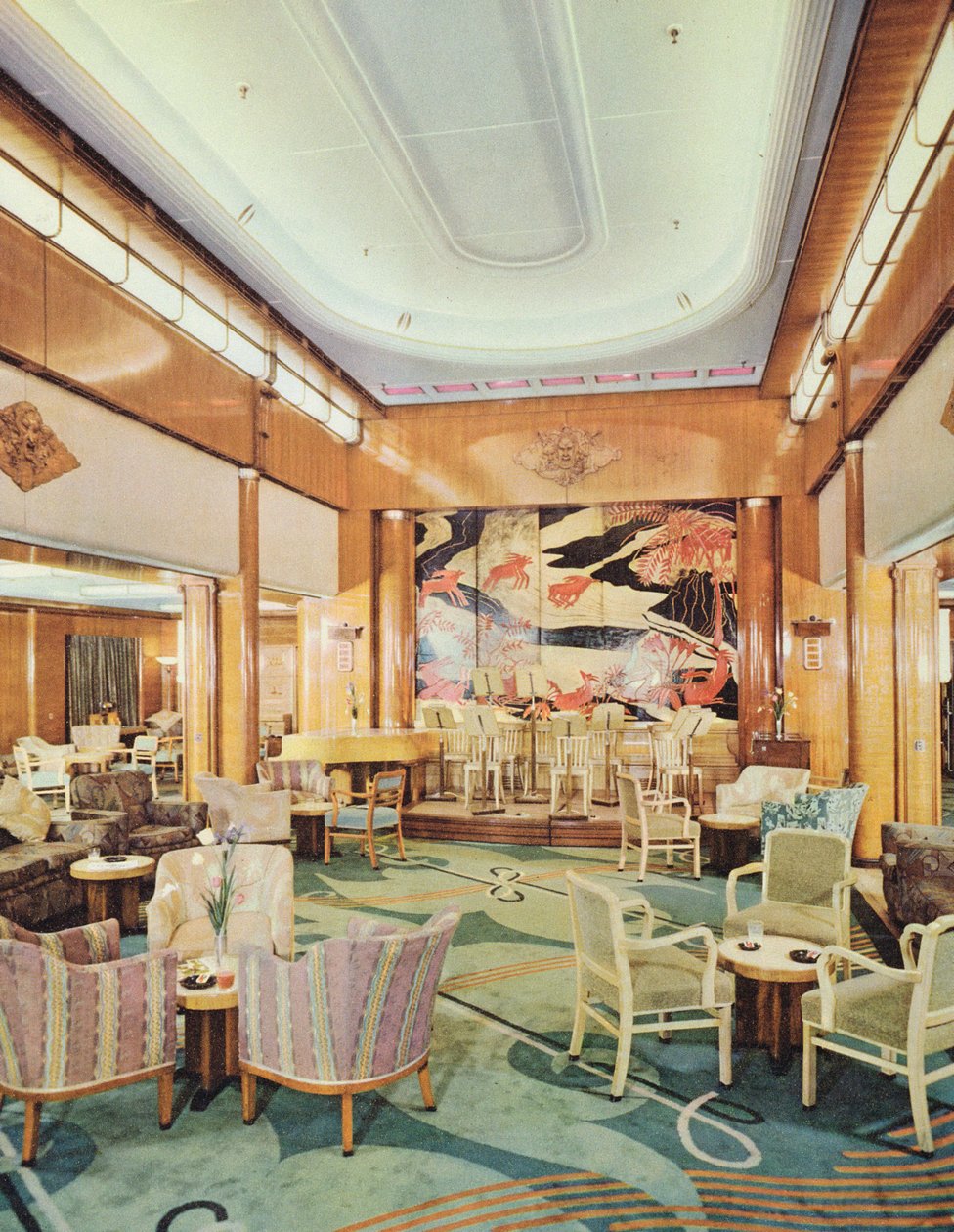The Grand Hall, ombord på RMS Mauretania av English School