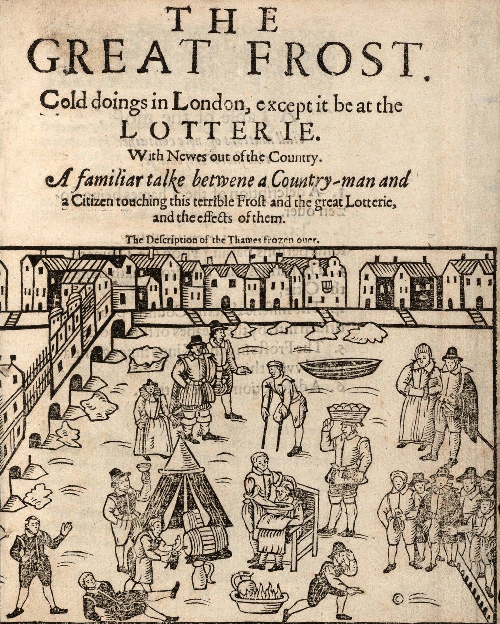 The Great Frost, London, 1608 av English School