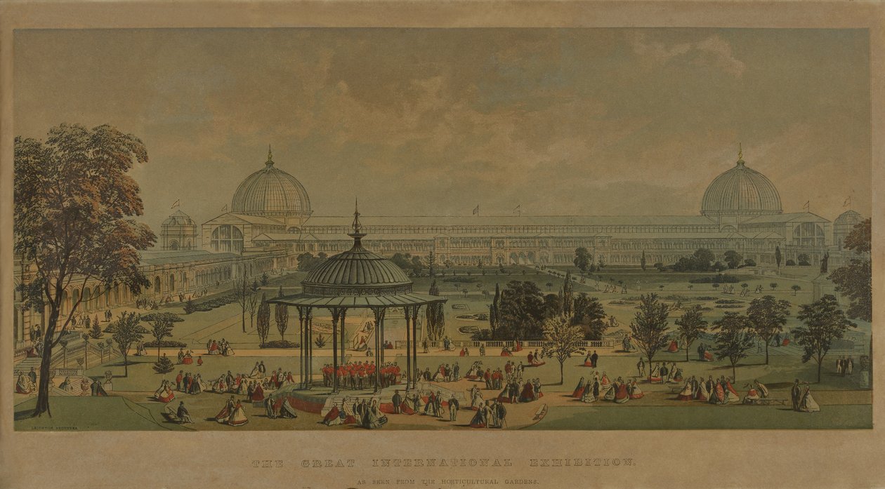 Den store internasjonale utstillingen, sett fra hagehagen, 1851 av English School