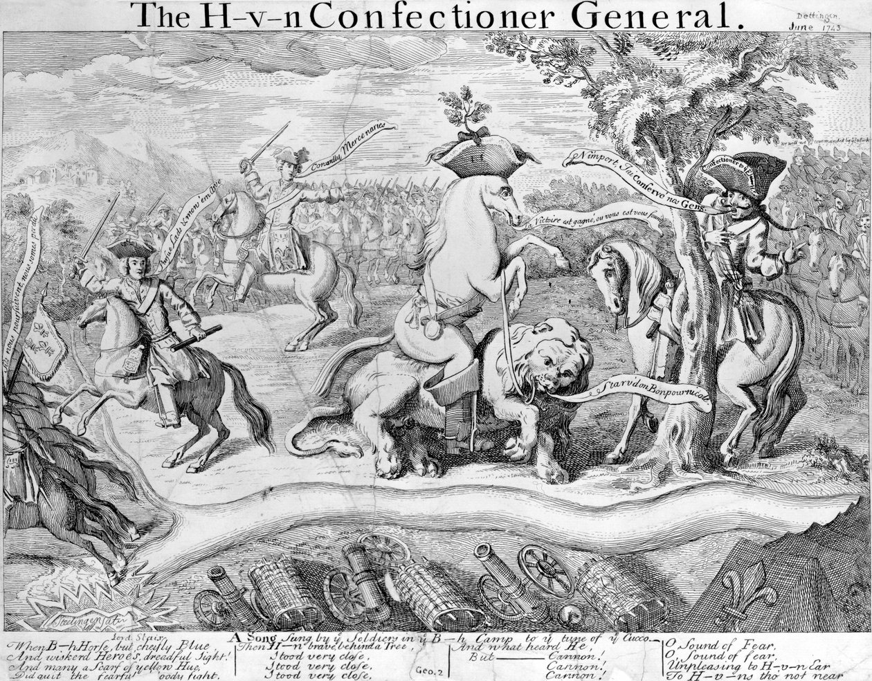 H- V- N konditorgeneral, ca. 1743 av English School