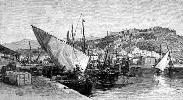 The Harbour, Malaga, Spania, fra 