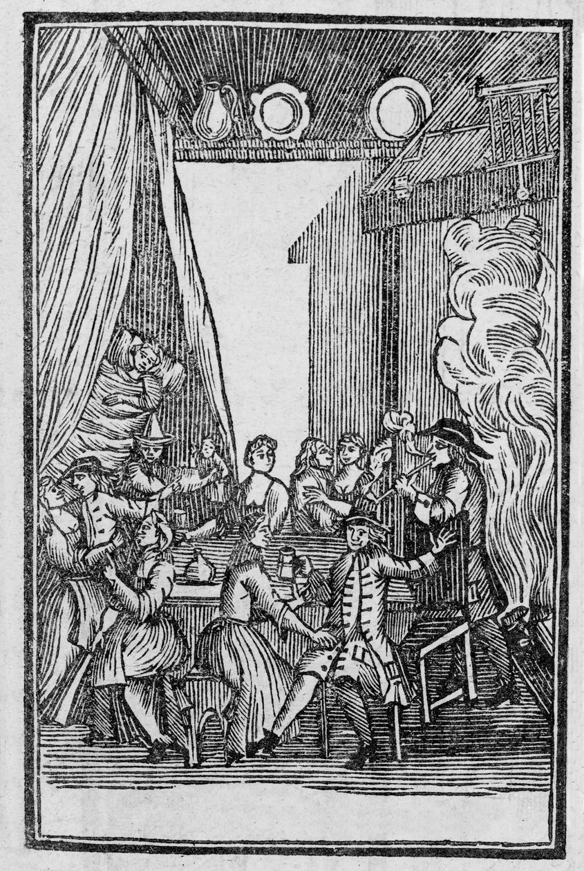 Harvest Supper, fra Roxburghe Ballads av English School