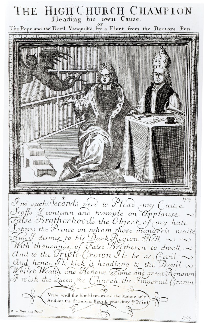 The High Church Champion, Pleading his own Cause, 1709 av English School