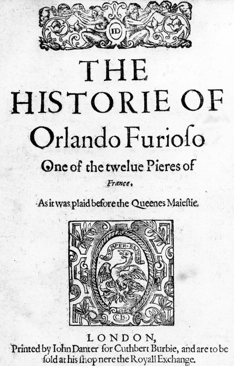 Historien om Orlando Furioso av Ludovico Ariosto, 1594 av English School