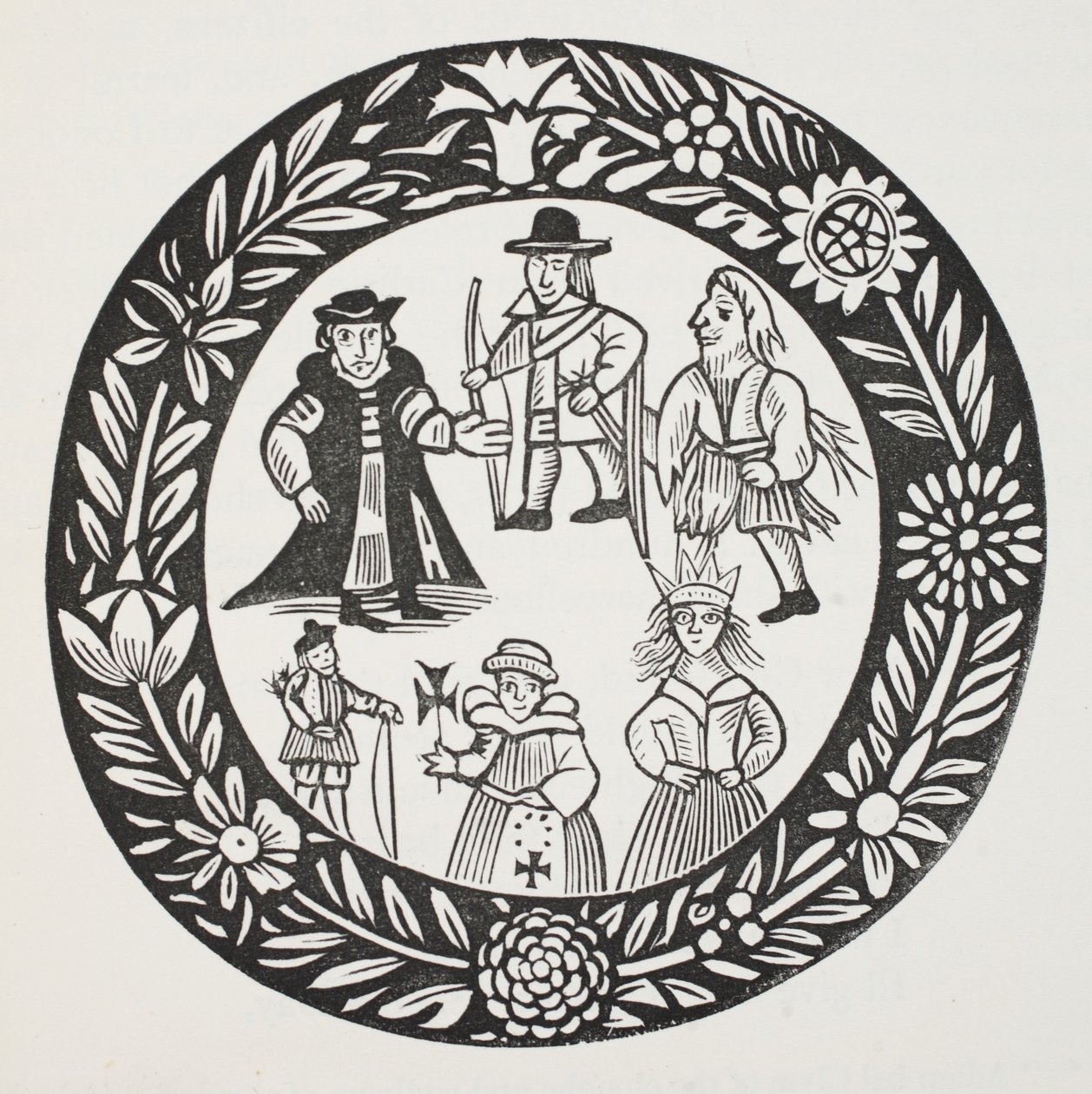 The History of Adam Bell, Clim of the Clough og William of Cloudeslie, illustrasjon fra Chap-books of the Eighteenth Century av John Ashton, pub. 1882 av English School
