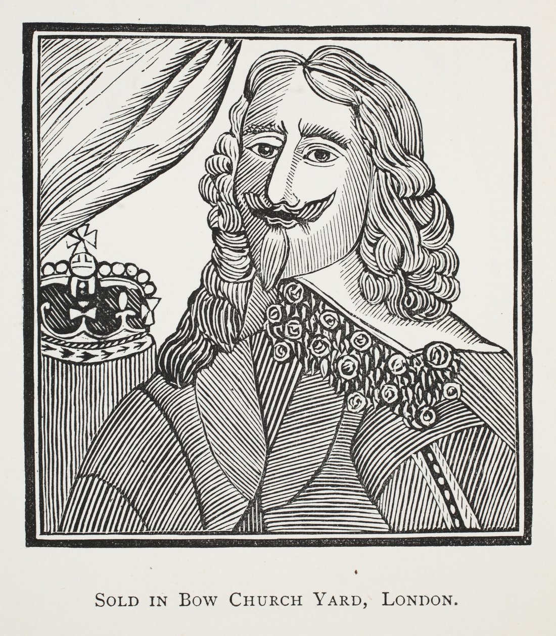 The History of the Royal Martyr, King Charles the First, illustrasjon fra Chap-books of the Eighteenth Century av John Ashton, pub. 1882 av English School