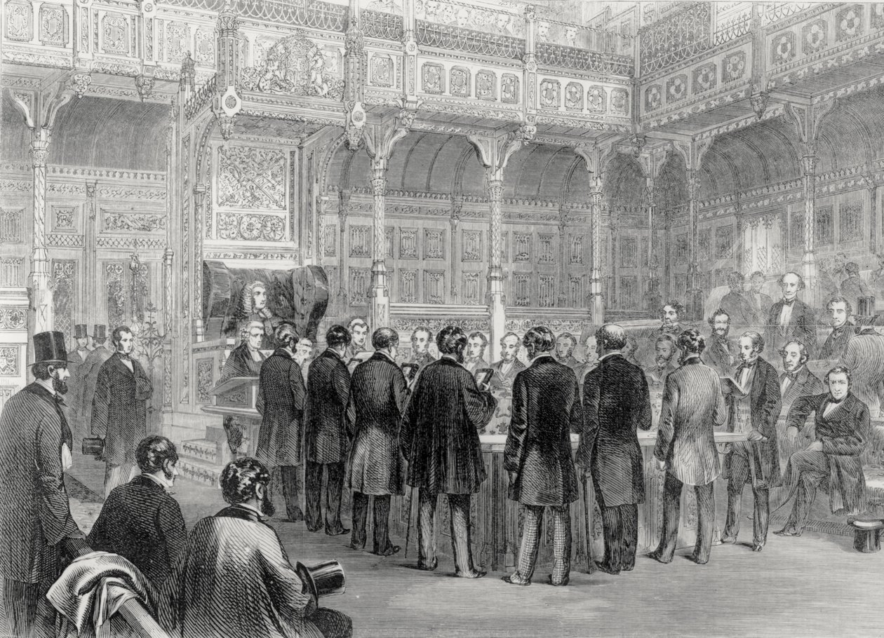 The House of Commons: Sedning av medlemmene i 1857 av English School