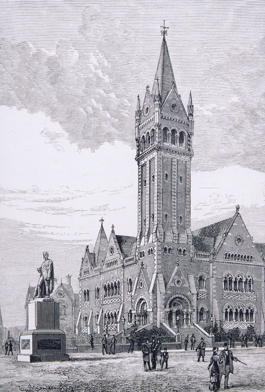 The Independent Church, Collins Street, Melbourne, Australia, fra Australian Pictures, pub. av The Religious Tract Society, 1886 av English School