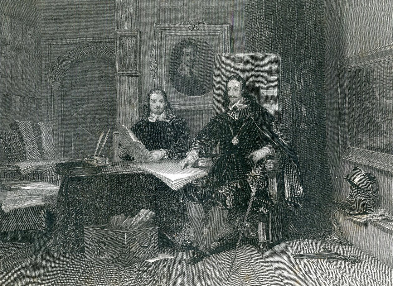 The King and Hyde at Oxford, av JT Willmore, 1844 av English School