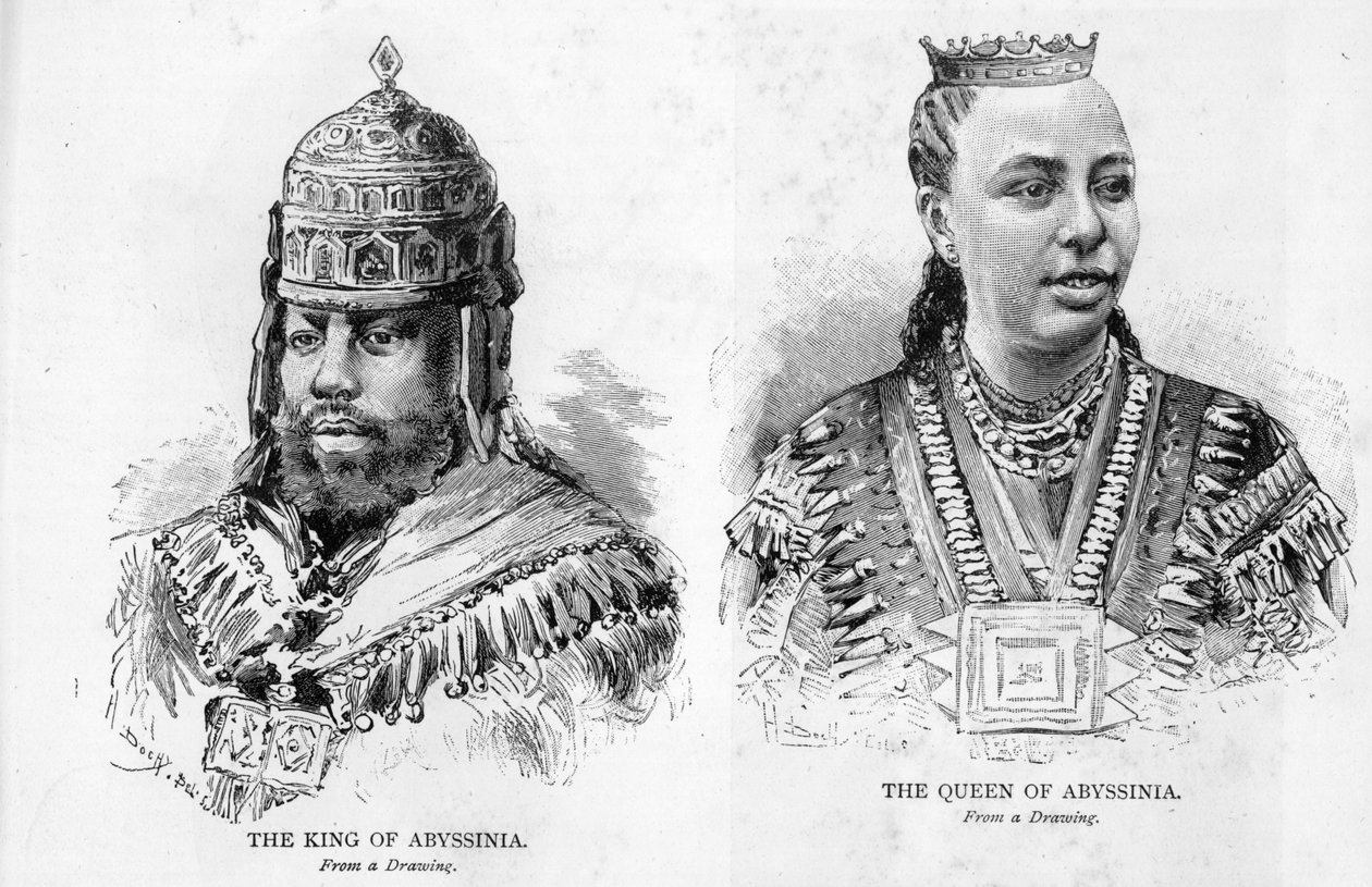 Kongen og dronningen av Abessinia, 1893 av English School
