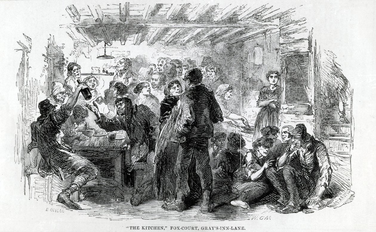 The Kitchen, Fox-Court Grays Inn Lane, 1851 av English School