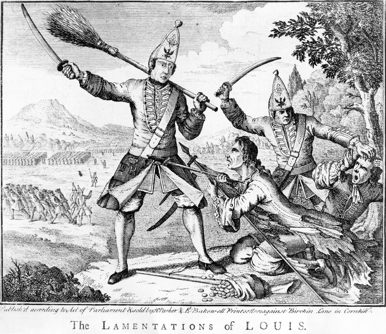 Lamentations of Louis, 1757 av English School