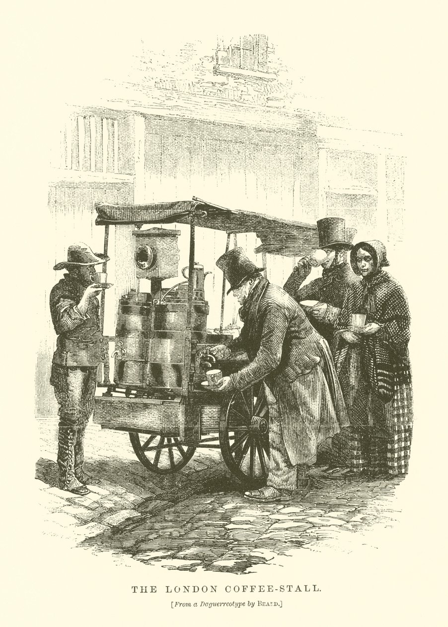 London Coffee-Stall (gravering) av English School