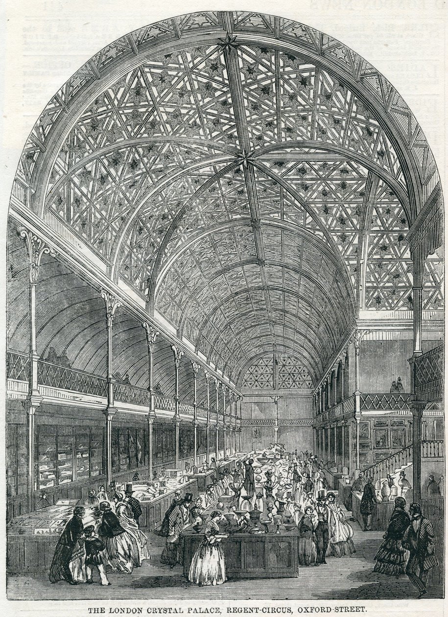 London Crystal Palace, Regent Circus, Oxford Street, 1858 av English School