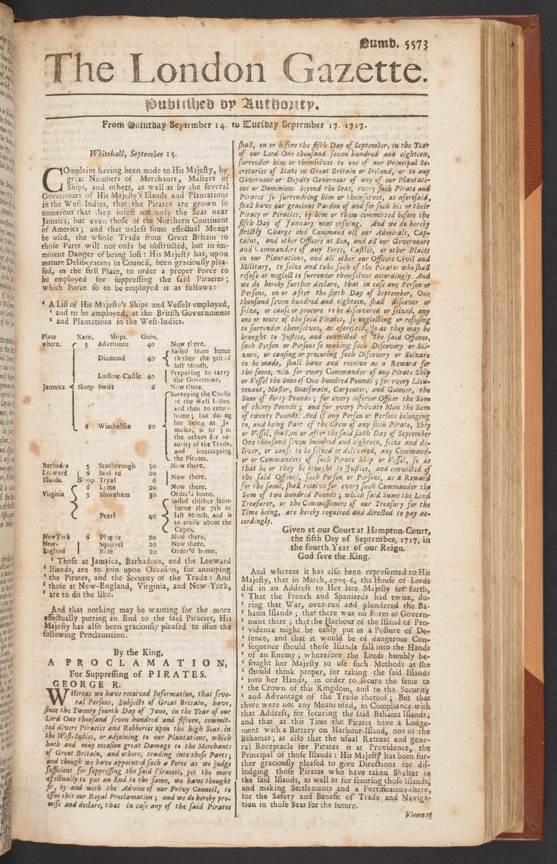 London Gazette, utgave 5573, side 1 av English School