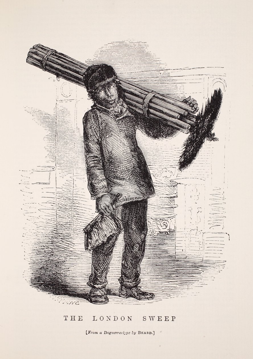The London Sweep, fra daguerreotypien av Richard Beard, illustrasjon fra London Labour og London Poor av Henry Mayhew, pub. 1862 av English School