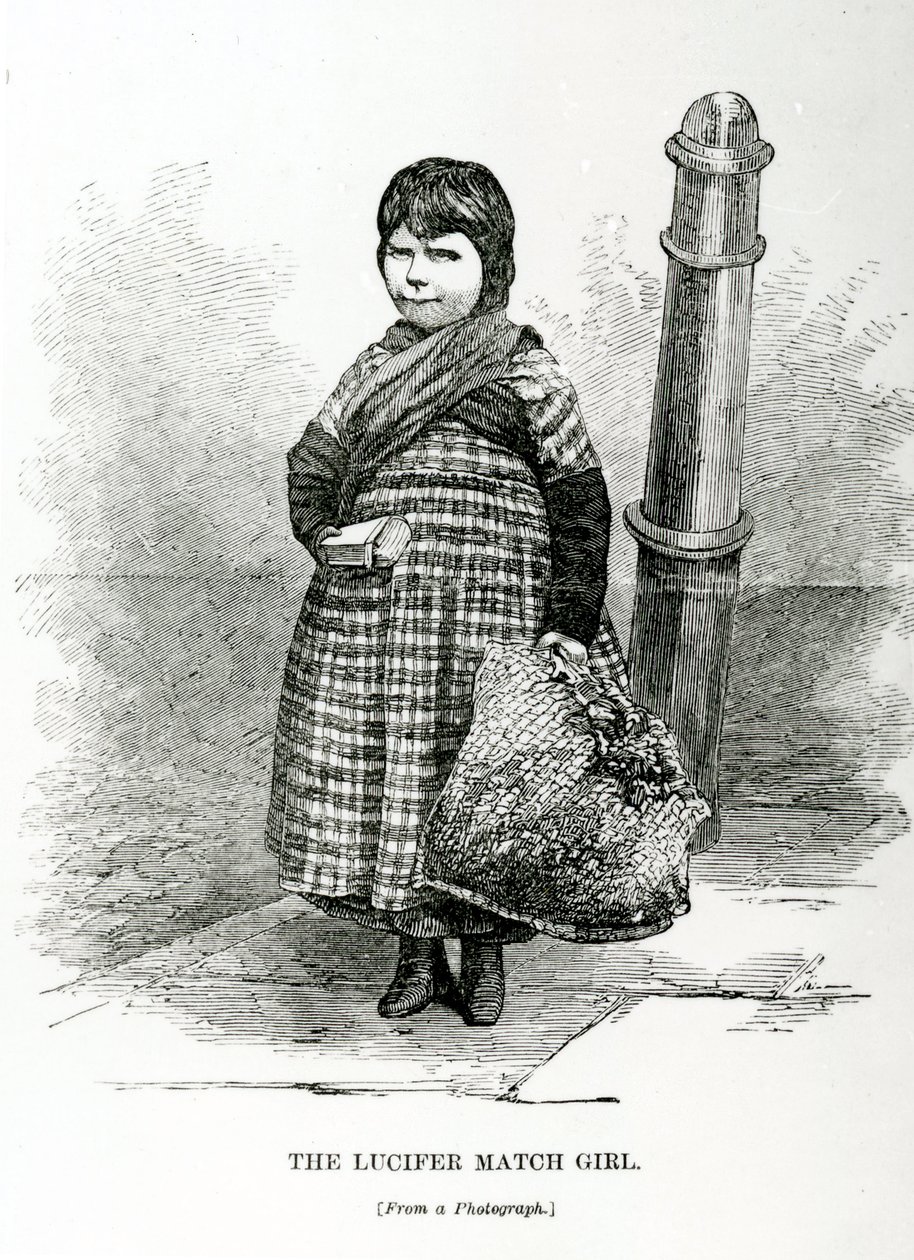 Lucifer Match Girl, ca. 1840 av English School