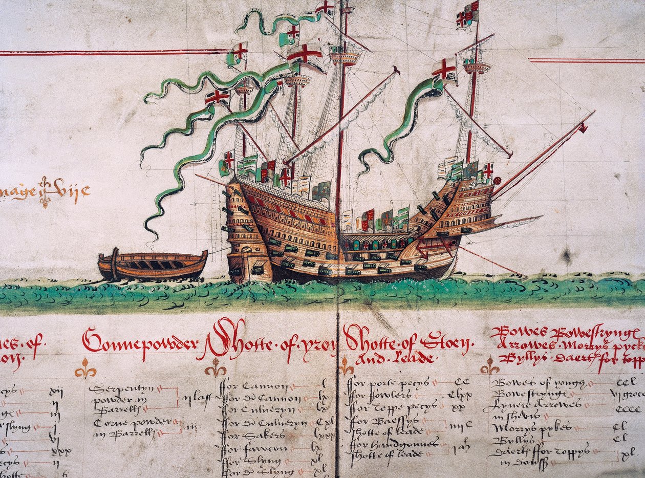 Mary Rose, fra Anthony Roll av English School