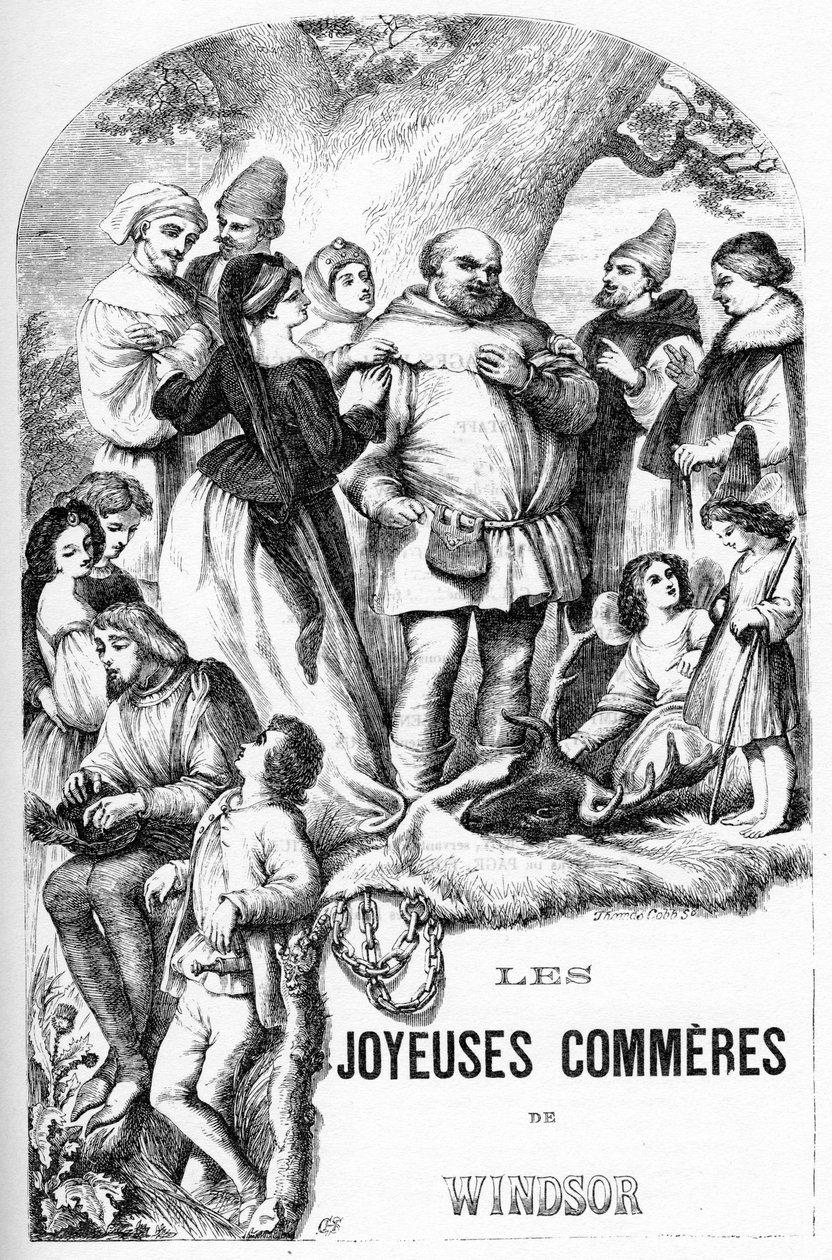 The Merry Wives of Windsor - Les Joyeuses Commeres de Windsor - Illustrasjon i "" Completes de William Shakespeare"" 1866 - Illustrasjonene og den generelle formen til denne utgaven er lånt fra Cassells illustrerte Shakespeare, utgitt i London av English School
