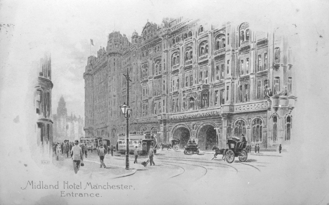 Midland Hotel, Manchester, ca. 1910 av English School