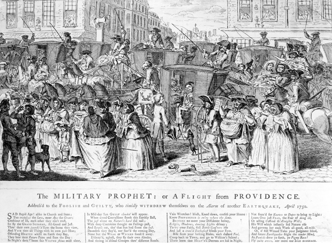 The Military Prophet, or a Flight from Providence, 1750 av English School