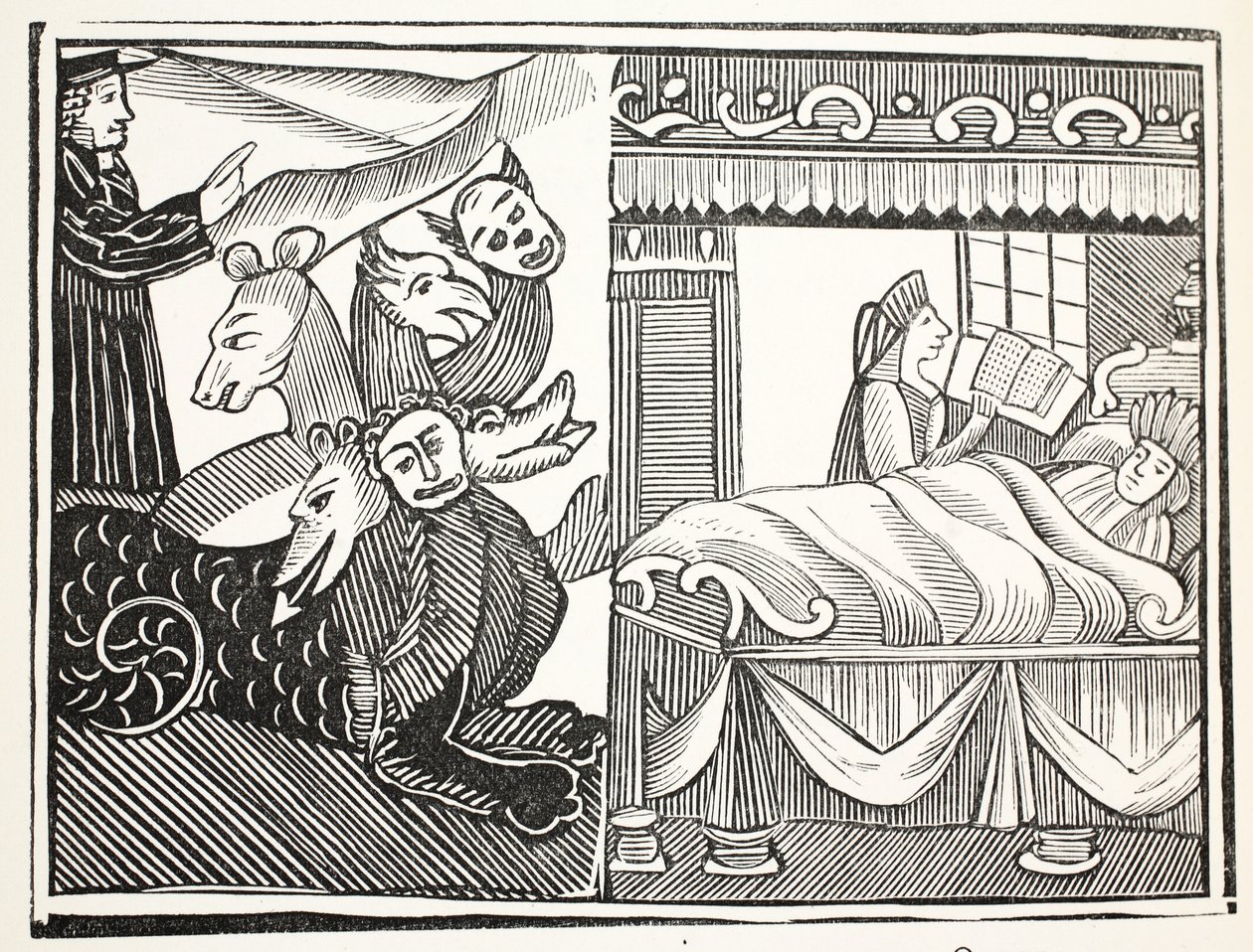 The Miracle of Miracles, illustrasjon fra Chap-books of the Eighteenth Century av John Ashton, pub. 1882 av English School