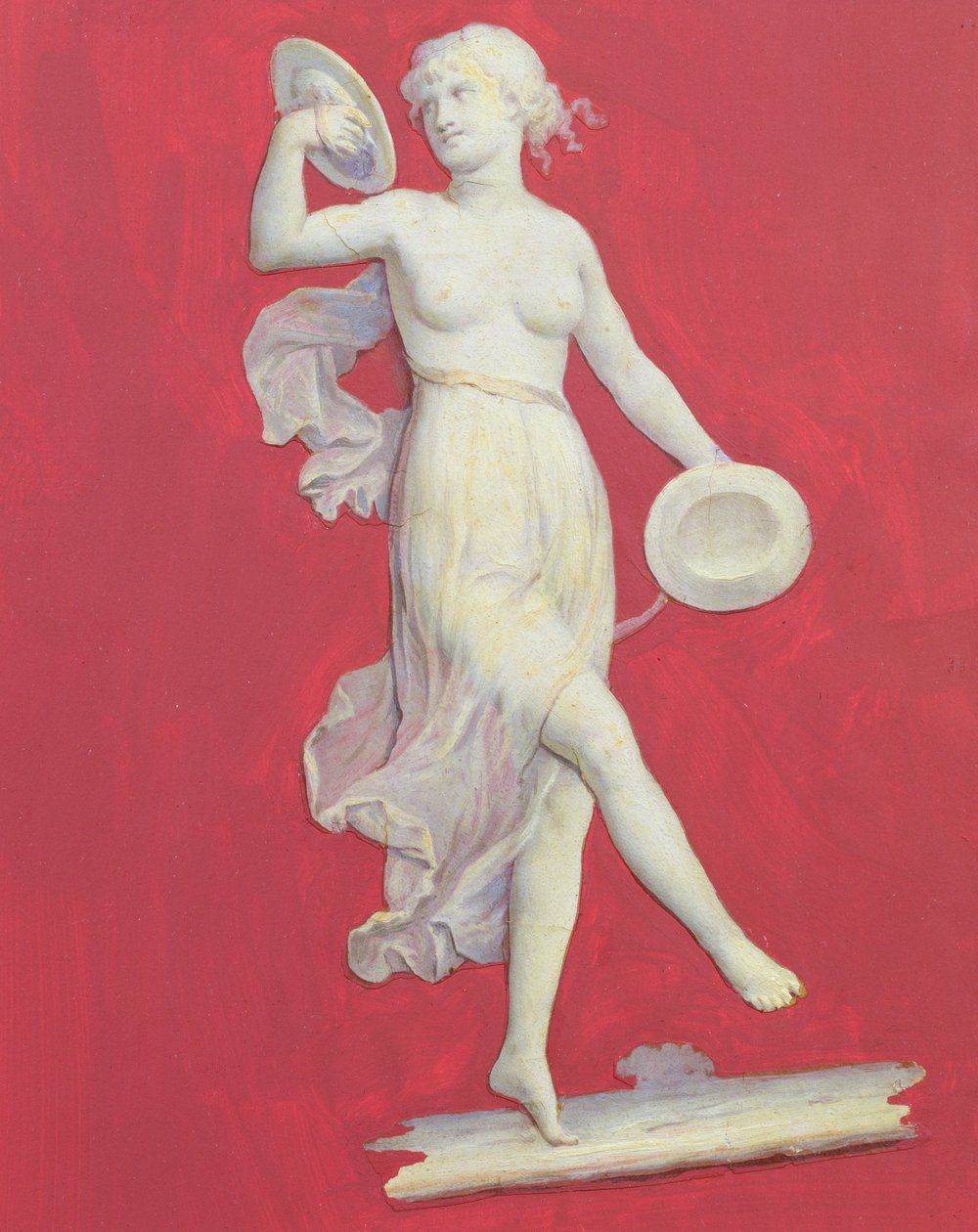 The Muse of Music, ca. 1800 (olje på papir) av English School