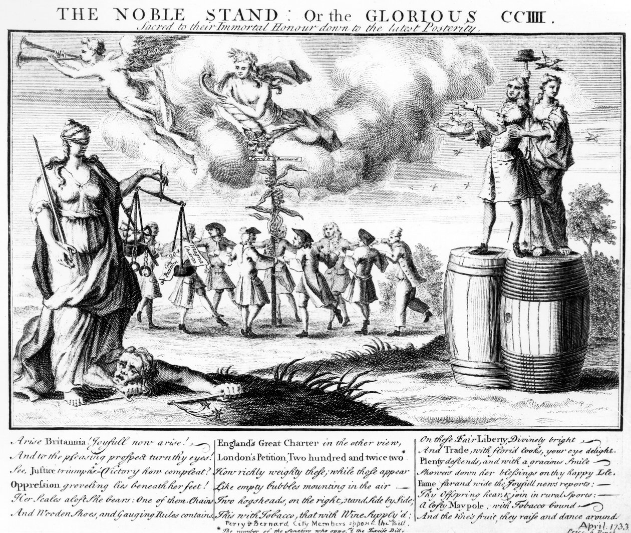 The Noble Stand, eller the Glorious CCIII Sacred to their udødelig ære ned til ettertiden, ca. 1733 av English School