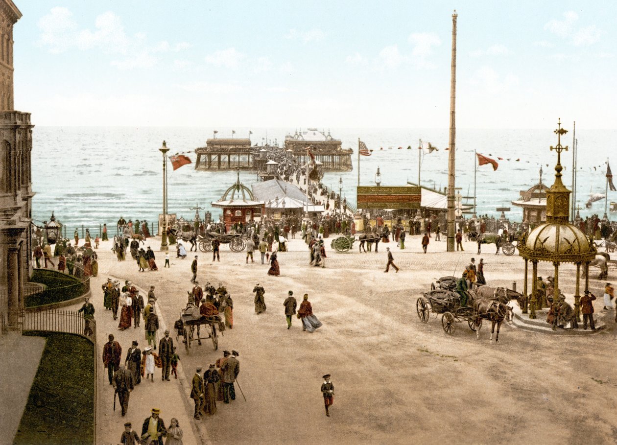 The North Pier, Blackpool (håndfarget bilde) av English School