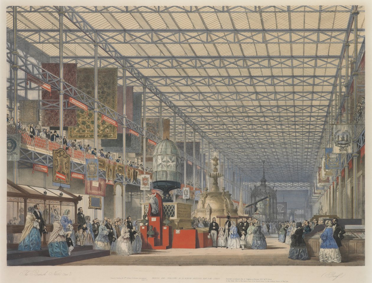 Åpningen av den store utstillingen - The British Nave, 1851 av English School