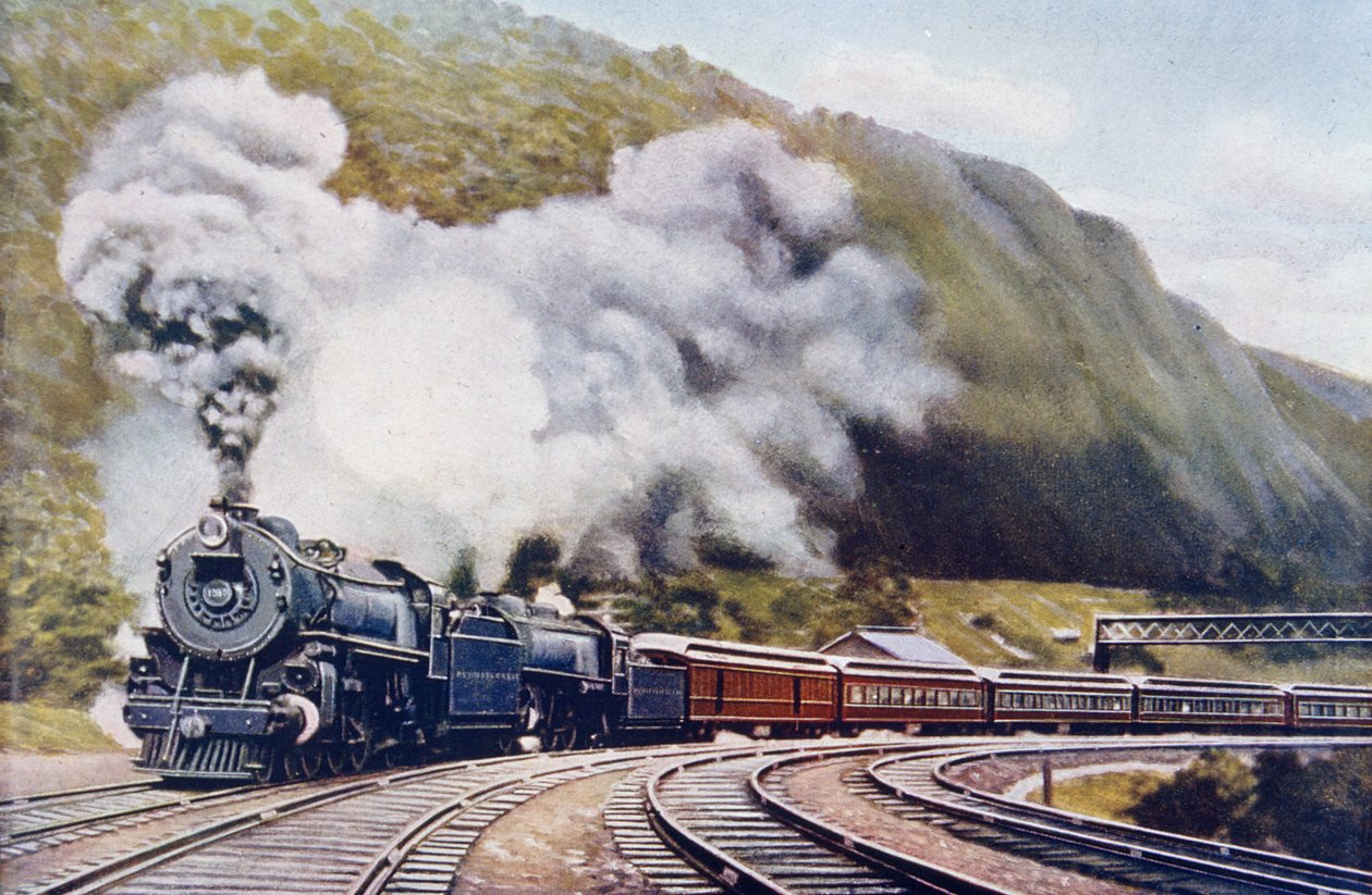 The Pacific of the New York Chicago Express, illustrasjon fra The Wonder Book of Railways, fjortende utgave redigert av Harry Golding, 1929 av English School