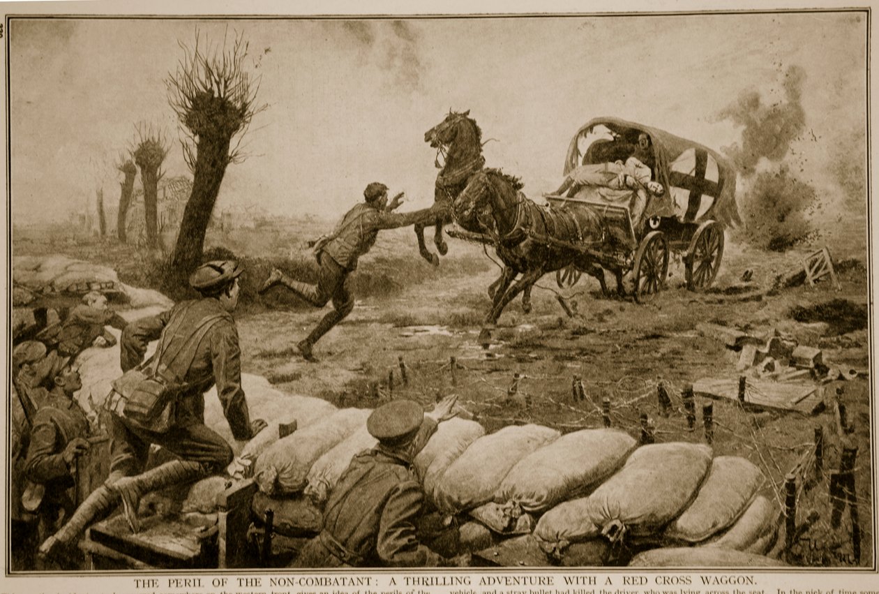 The Peril of the Non-Combatant, et spennende eventyr med en Røde Kors-vogn, 1914-19 av English School