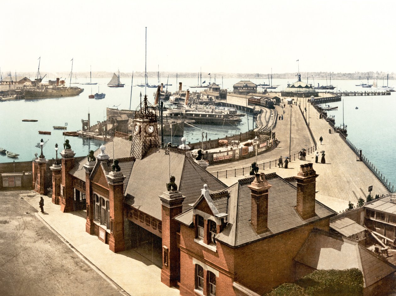 The Pier, Southampton (håndfarget bilde) av English School