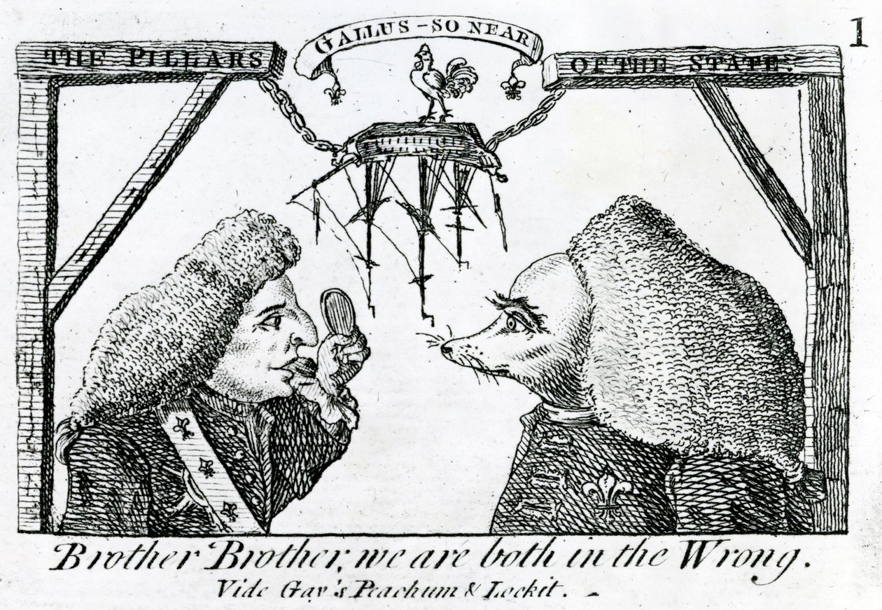 The Pillars of the State, ca 1756 av English School