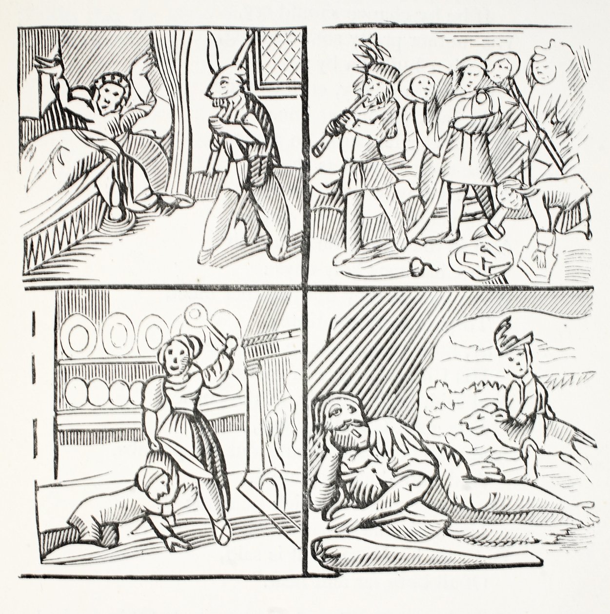 The Pleasant History of Jack Horner, illustrasjon fra Chap-books of the Eighteenth Century av John Ashton, pub. 1882 av English School