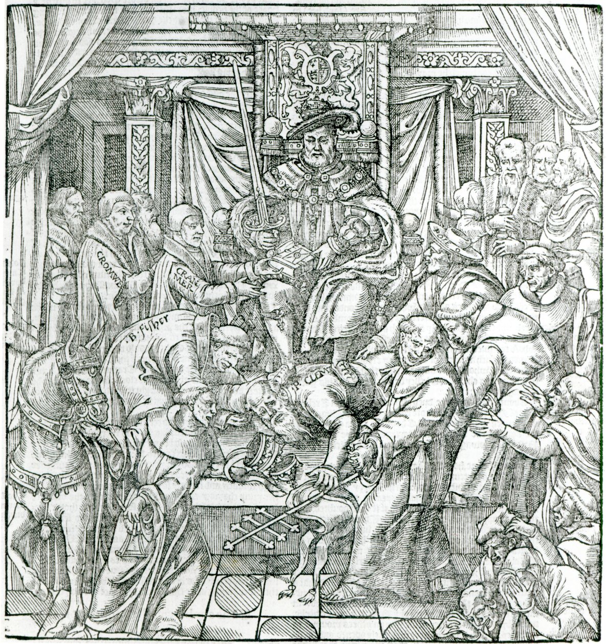Paven undertrykt av kong Henry VIII, 1534 av English School