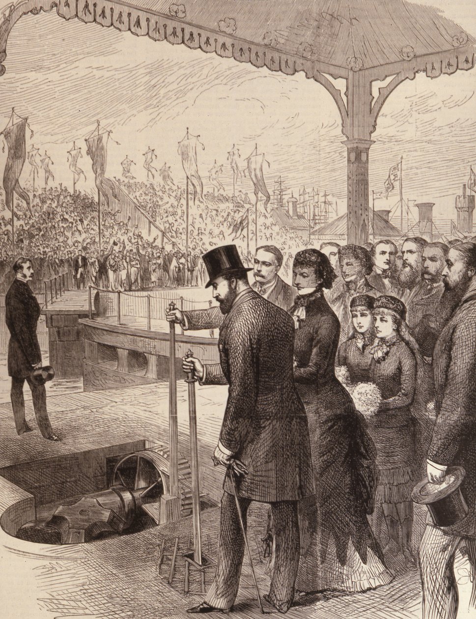 Prinsen av Wales åpner New North Docks i Liverpool, fra The Illustrated London News, 17. september 1881 av English School