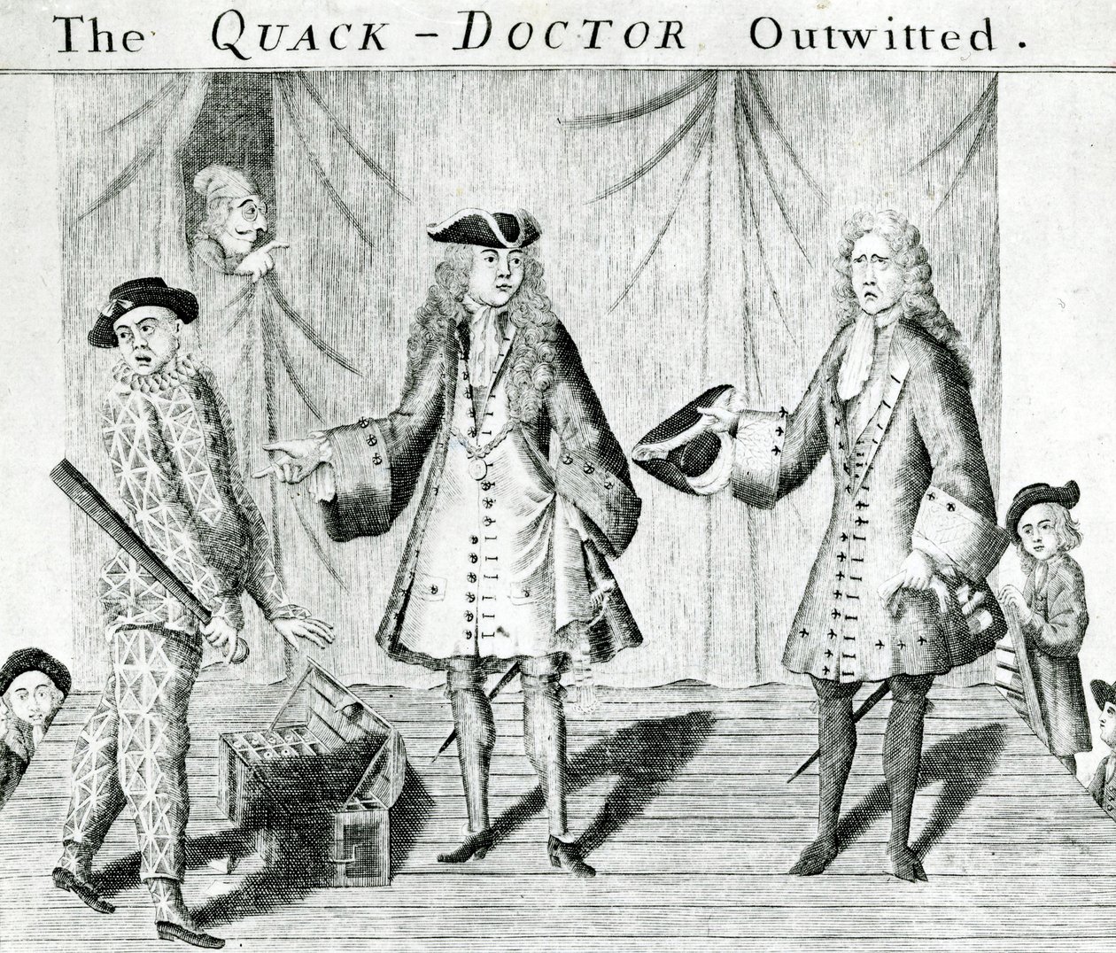The Quack Doctor Outwitted, utgitt av Sutton Nichols, 1558 av English School