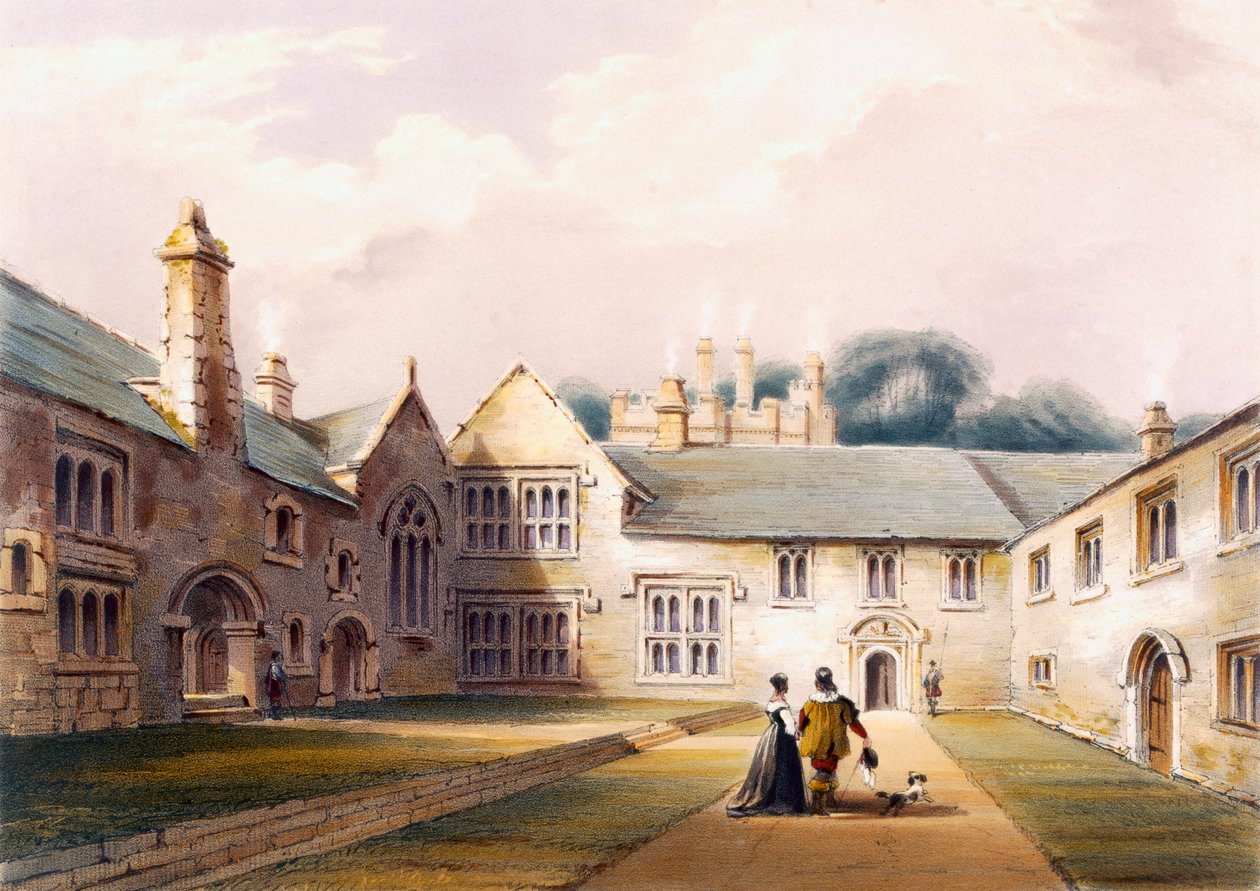 The Quadrangle, Cotehele House, ca. 1830-40 av English School