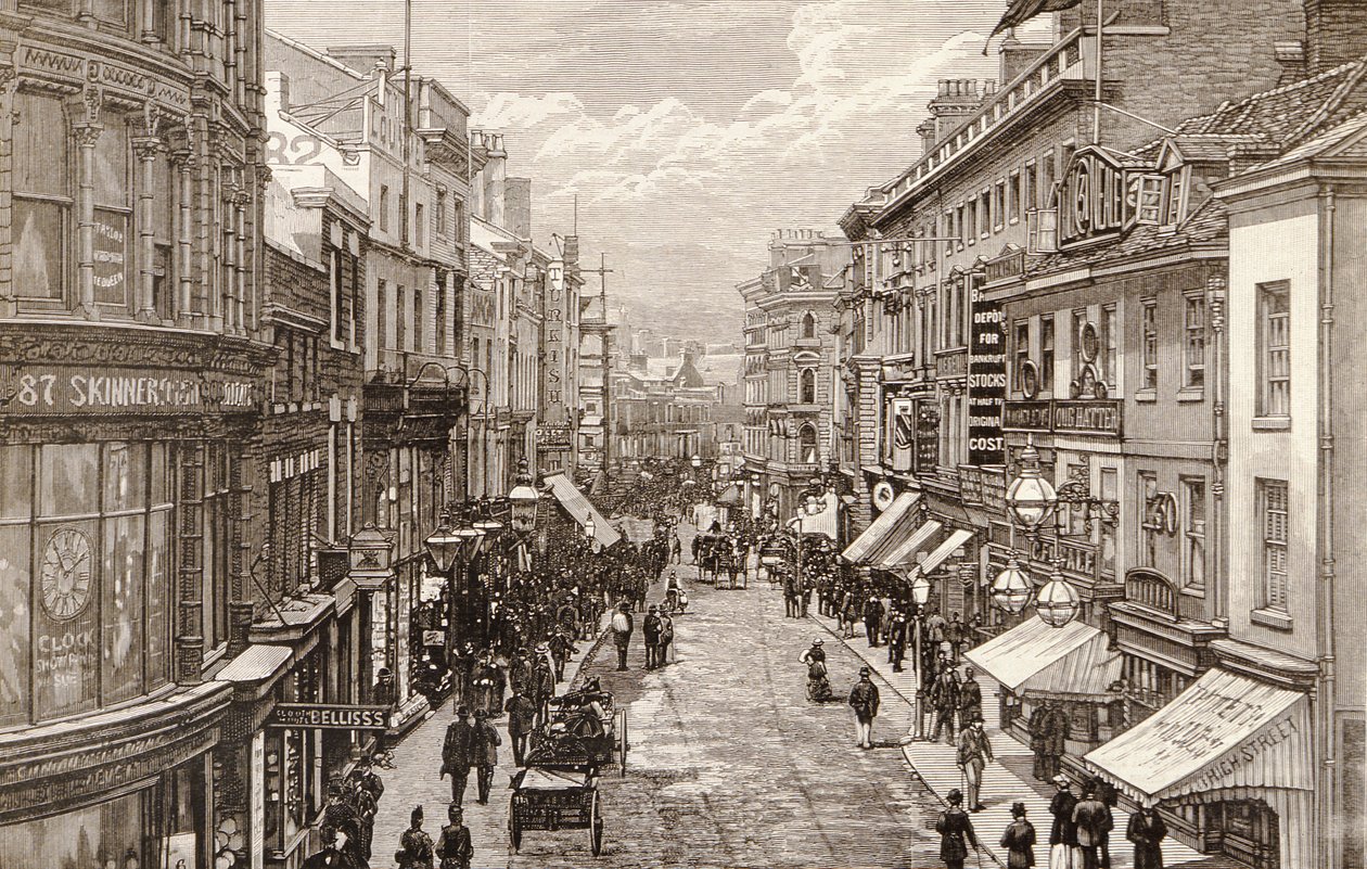 Dronningens besøk til Birmingham: The High Street, fra 