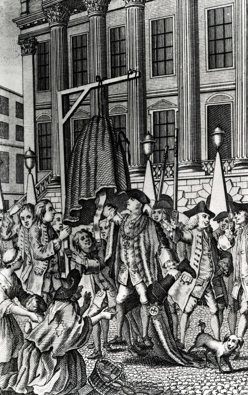 The Rape of the Petti-coat, 1768 av English School