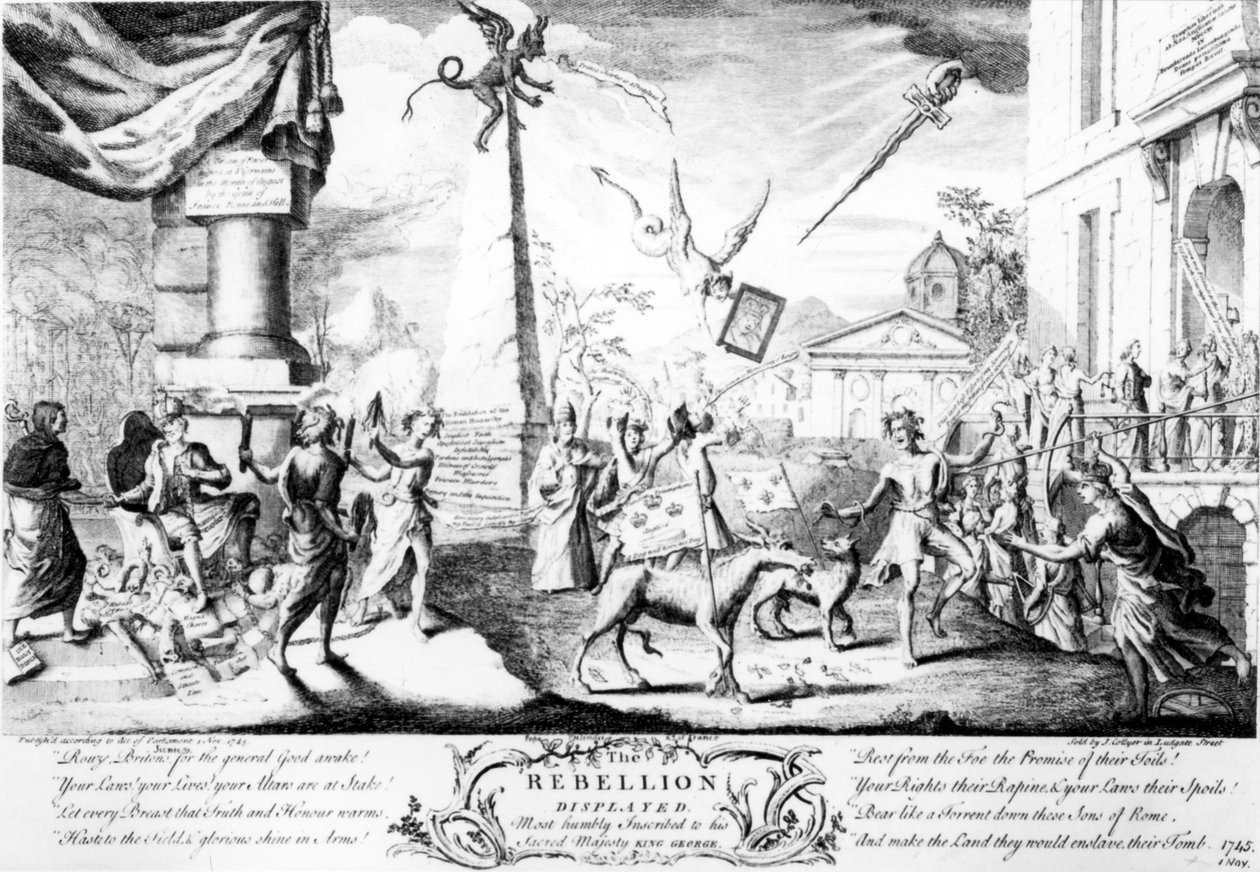 Opprøret ble vist, 1745 av English School