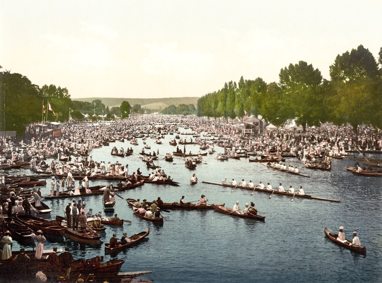Regattabanen I, Henley-on-Thames (håndfarget bilde) av English School