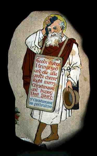 The Return of Sir Christmas, ca. 1850 (farge litho) av English School