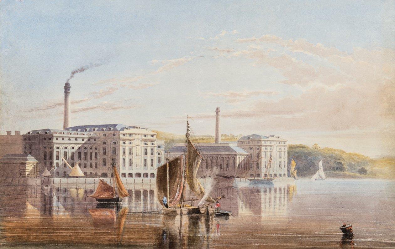 Royal William Victualling Yard, Stonehouse, ca. 1840 av English School