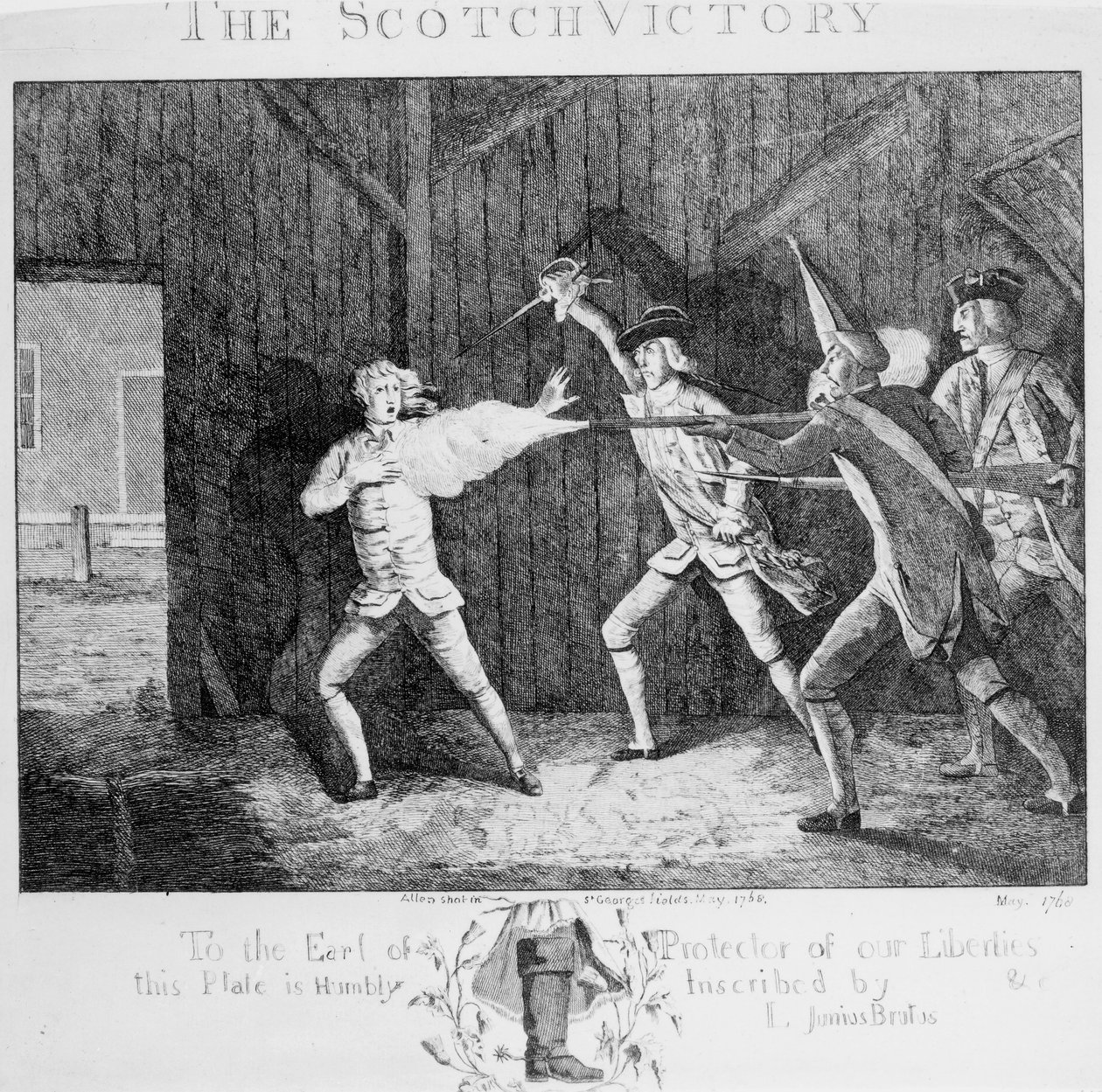 Den skotske seieren, 1768 av English School
